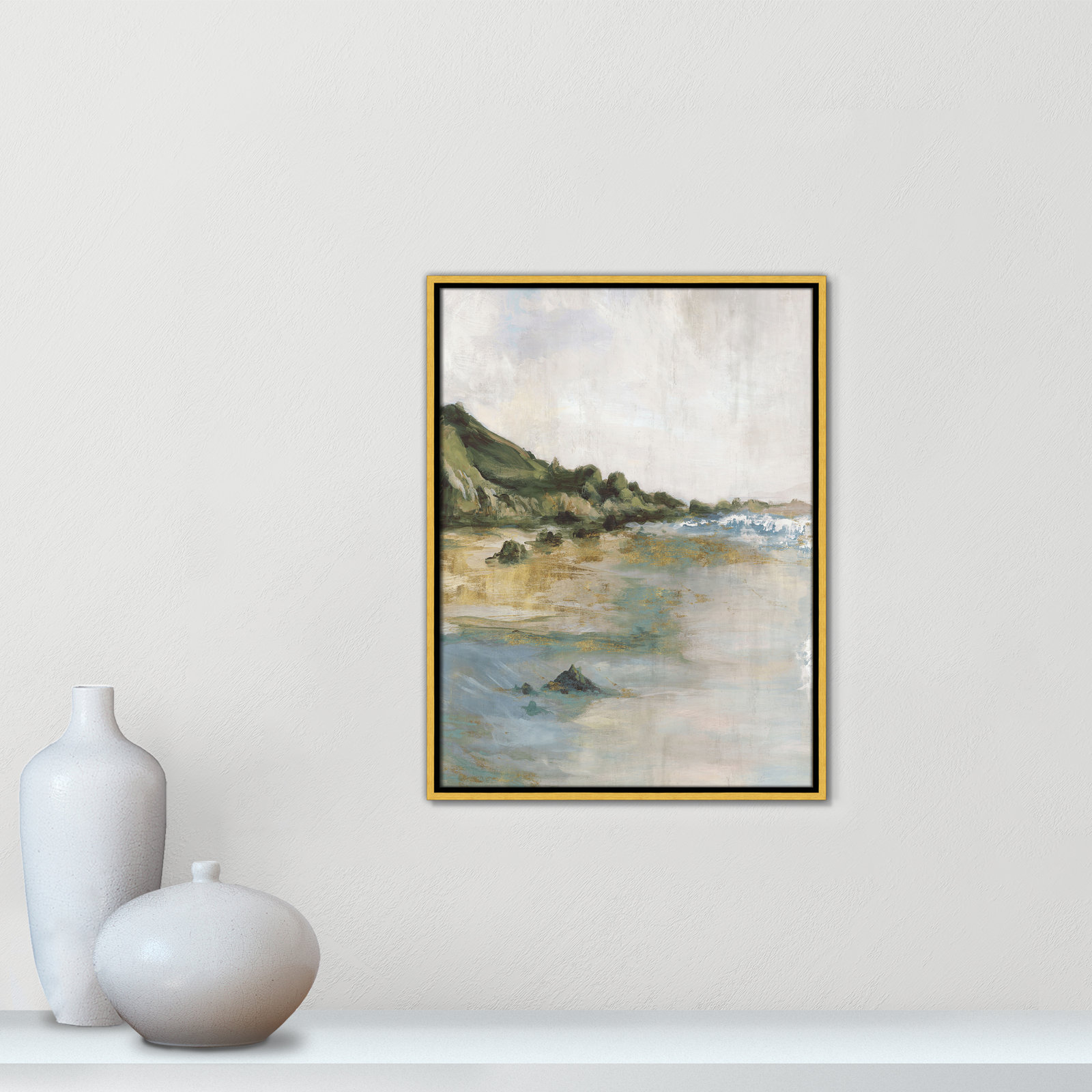 Cordoba "Tide's Edge" Print, 25.5" H x 19.5" W, Gold