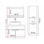 80 mm Wall Mounted Combined Vanity Unit with Vessel Ceramic Basin-110803376