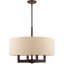 Lustre classique à 4 lumières avec abat-jour