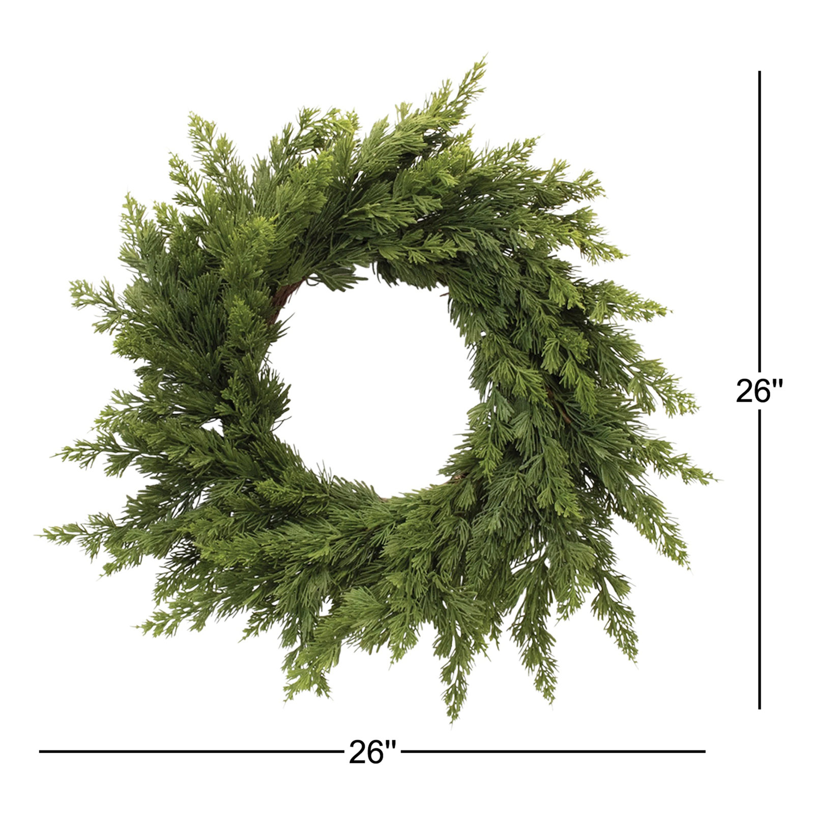 Primrue 26" Pine Wreath