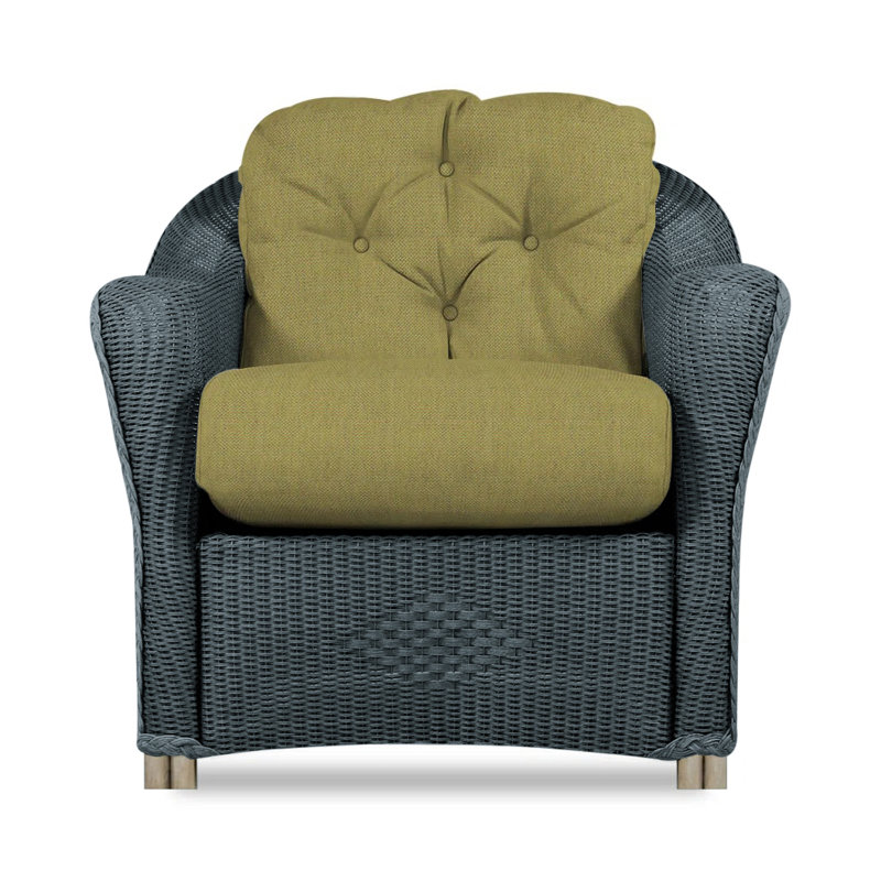 Reflections Outdoor Lounge Chair, Demo Oatmeal, Denim Blue