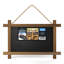 Tableau noir magnétique réversible à cadre en bois VersaChalk, 10 po x 15 po + marqueur blanc à pointe fine
