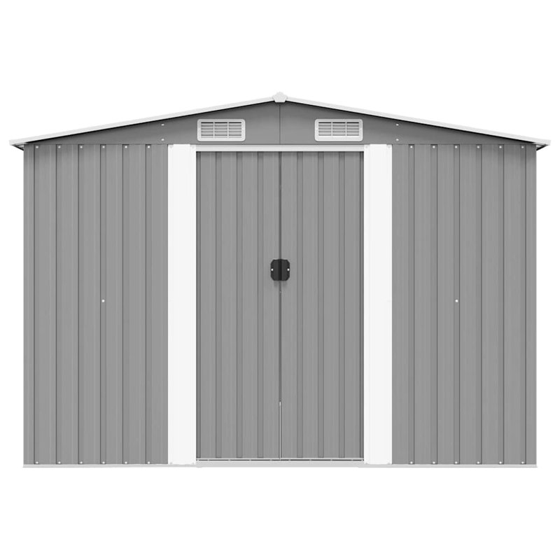 Abri de jardin pour outils Garen, L 101,2 po x P 117,3 po x H 70,1 po, Gris