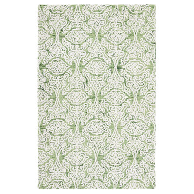 Anjaliyah Hand Tufted Wool Damask Rug