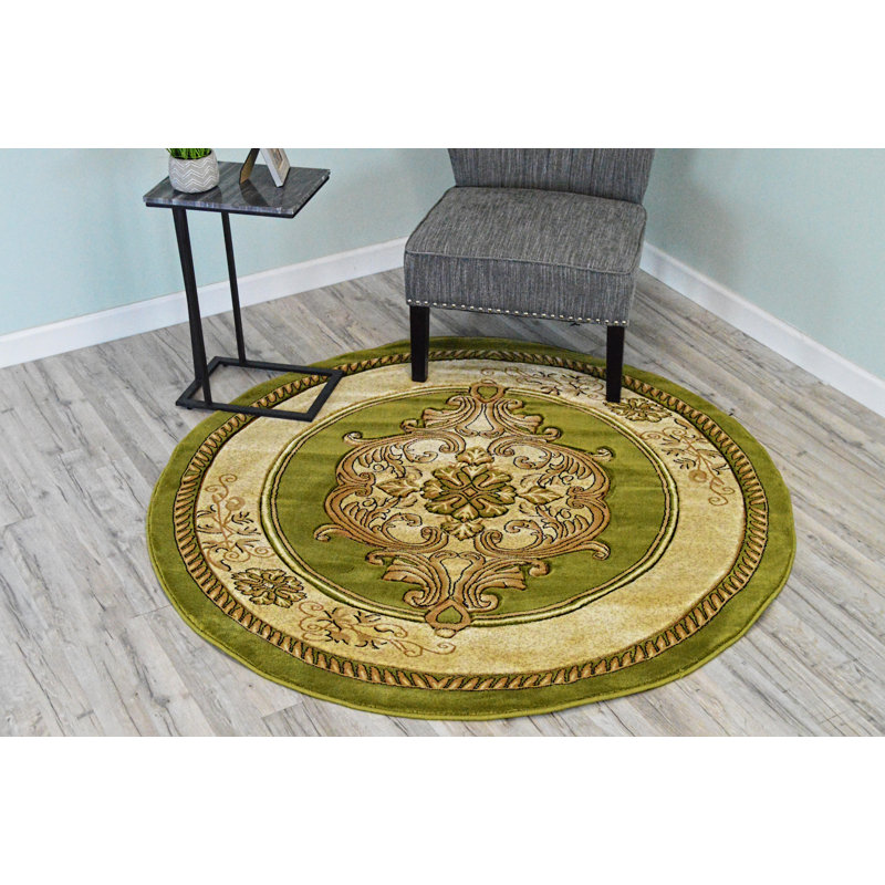 Ramsel Oriental Indoor Rug, Round 5'3"
