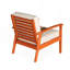 Fauteuil à assise profonde, finition huilée naturelle, coussins bourgogne-1601073305-1601073304