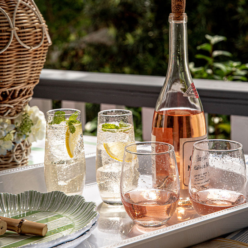 Provence Stemless Wine Glass, Clear
