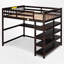 Lit mezzanine avec bureau intégré et tablettes-113752952-113752953