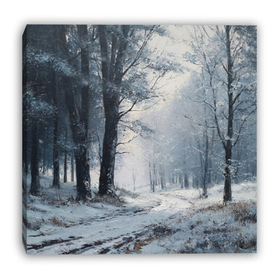 Art mural sur toile Sunlit Winter Pines