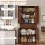 Armoire de rangement avec portes et tablettes, garde-manger de 71 pouces de hauteur, garde-manger autoportant à 4 portes-130023850