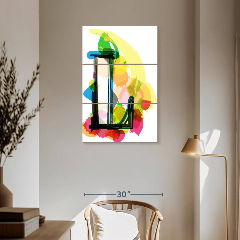 Keiri, lettre abstraite L, H 57 po x l 36 po