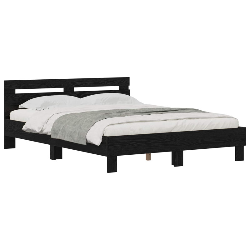 Bed, Black Oak, European Kingsize (160 x 200 cm)