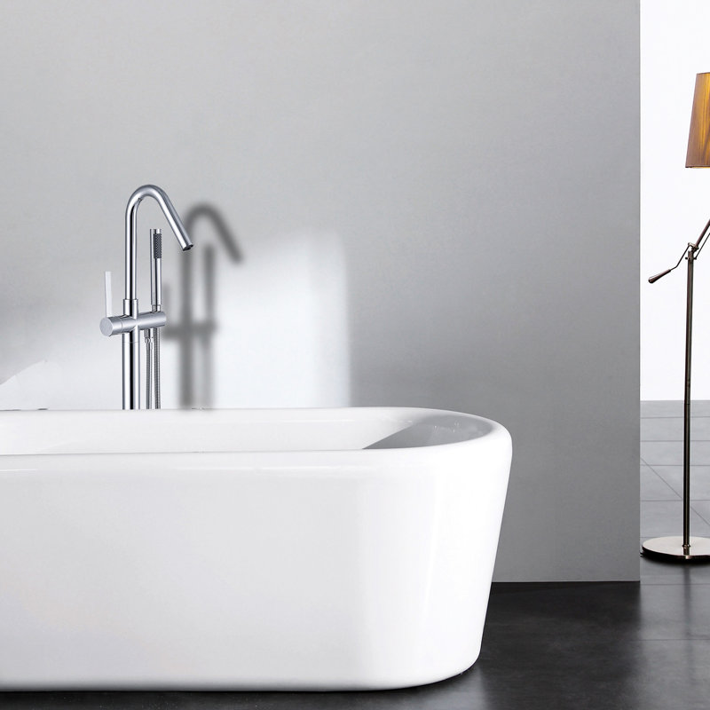 Robinet de baignoire autoportant avec douche à main Modern