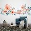 Décalcomanie florale à talons hauts, mode, autocollant mural, fleur rose, décoration murale, 100Gm