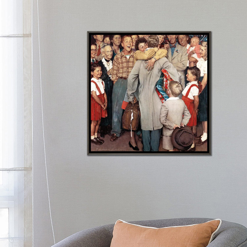 Christmas Homecoming - reproduction d'art murale - toile encadrée, H 26 po x l 26 po, Impression encadrée sans passe-partout