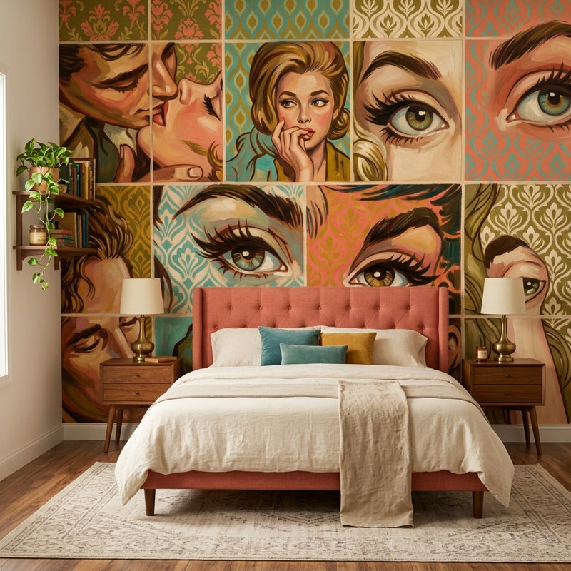 Décoration murale Pop Art, Non tissé, 160 po x 108 po