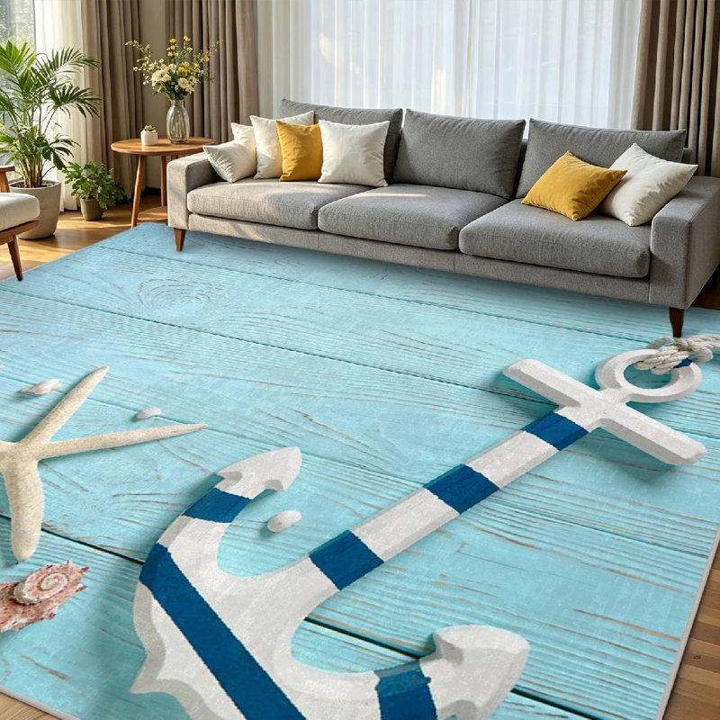 Tapis d'intérieur transparent Clear Summer, Rectangle 79 po x 118 po