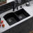Karran Quartz 32'' X 21'' Double Bowl 60/40 Undermount Kitchen Sink Kit-50597827