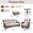 Gymojoy 6-Piece Patio Furniture Set With Swivel Glider Chairs, 6-Inch Ultra-Plush Cushions & Water-Resistant Olefin Fabric-764538649