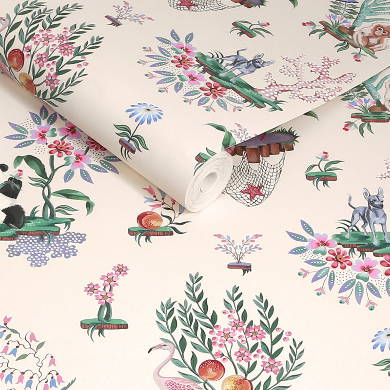Cath Kidston Chihuahua Island Cream Wallpaper