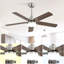 Ventilateur de plafond 5 pales réversible Noiseless