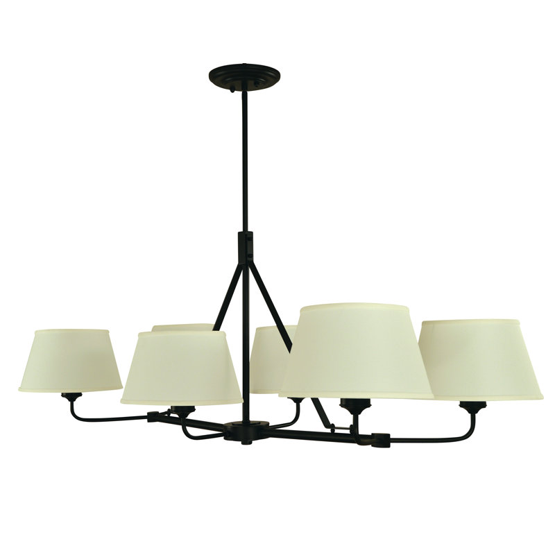 Lustre à niveaux 6 lumières façon bougie