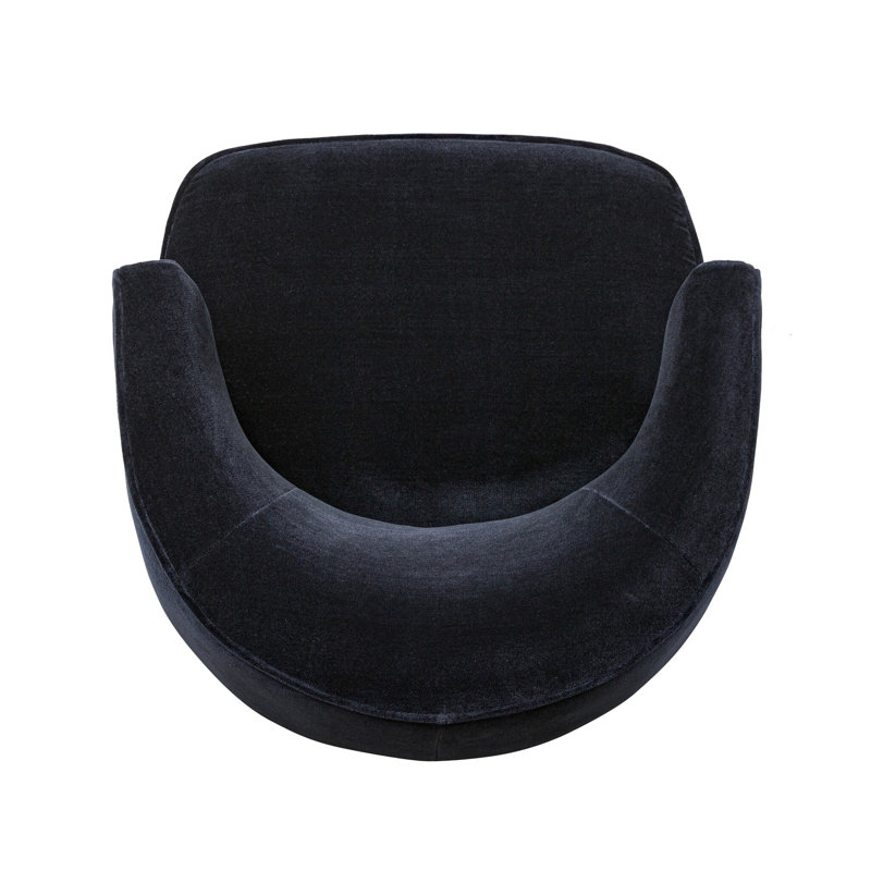 DOTTIE Swivel Barrel Chair, Blue 50% Viscose/50% Wool