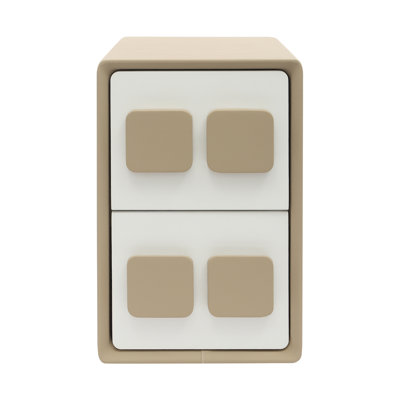 Modern Minimalist End Table, Bedside Table For Bedrooms With 2 Drawers(15.75*11.81*19.69In)