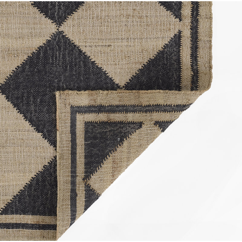 Erin Gates by Momeni Orchard Court Black Hand Woven Wool and Jute Area Rug, Rectangle 5' x 8'