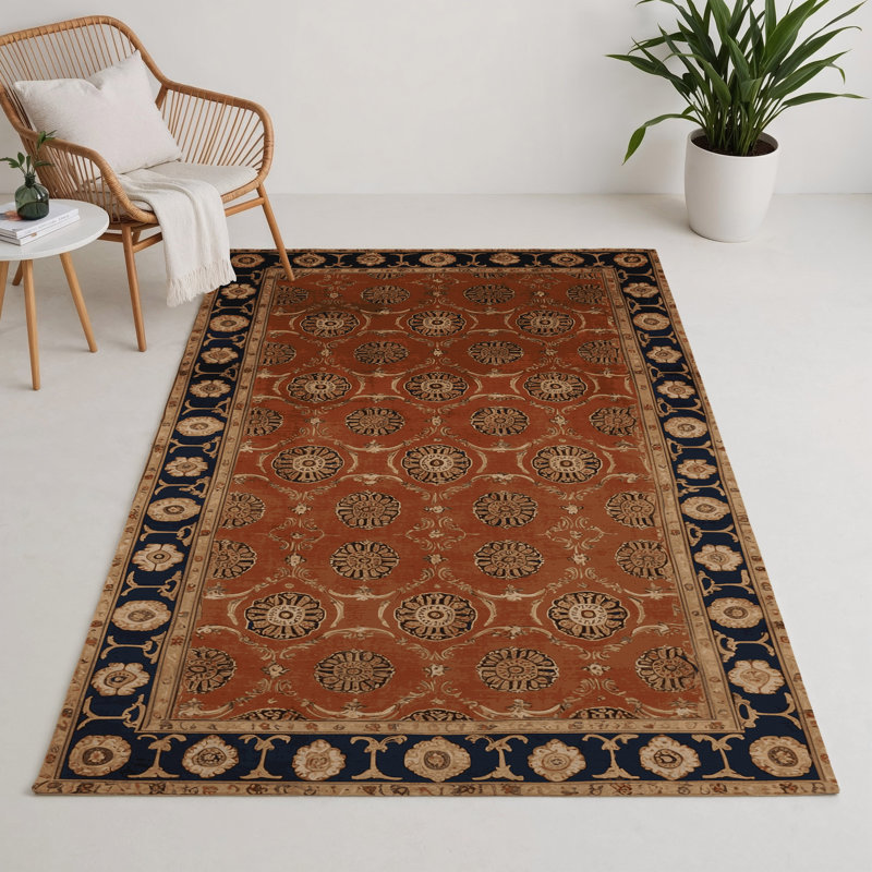 Tapis d'intérieur et d'extérieur brun français, Rectangle 5 pi x 7 pi