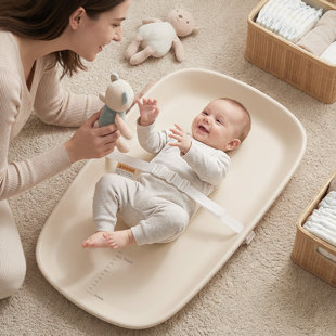 Matelas à langer pour bébé avec règle de hauteur, table à langer Eva, fond antidérapant, imperméable