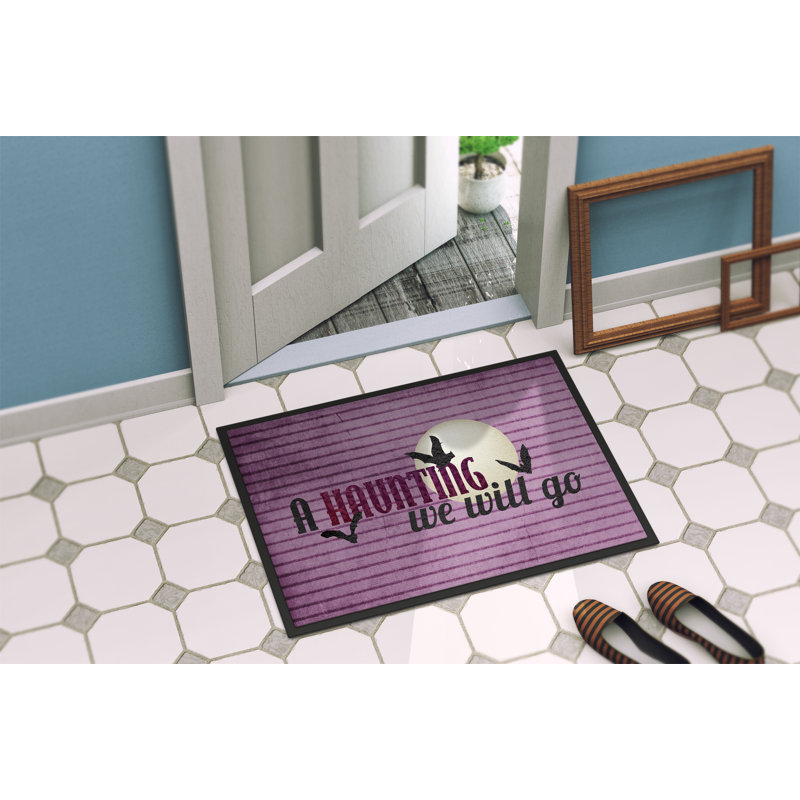 Tapis de porte intérieur anti-dérapant halloween haunting go, Rectangle 2 pi x 3 pi