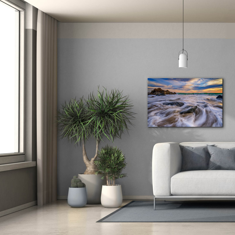 Epic Graffiti 'Incoming Tide In Ogunquit' by Rick Berk Canvas Wall Art, 26" H x 40" W x 1.5" D