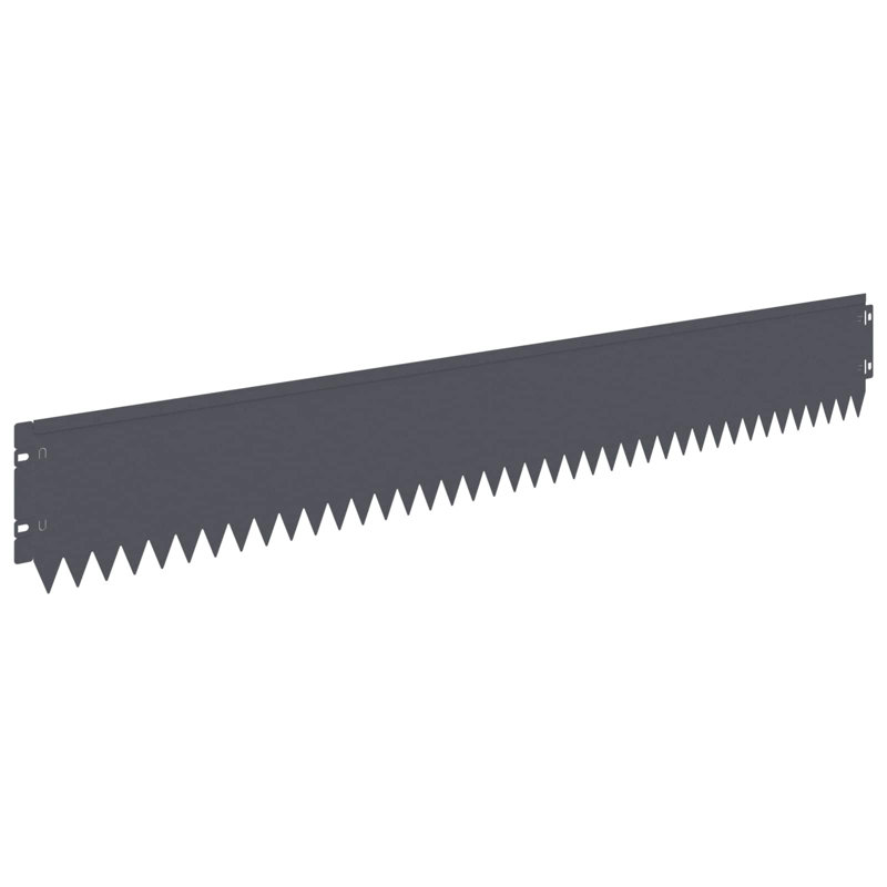 103 cm W Steel Lawn Edging Fencing, 15cm H x 103cm W, Anthracite