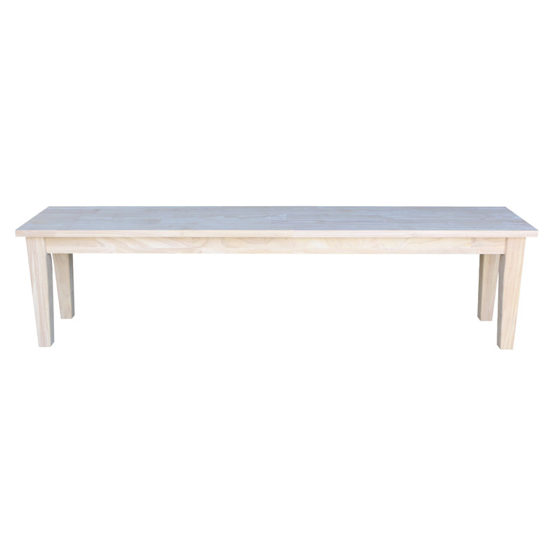 Manatuto Solid Wood Bench, 18.25 H x 72" W x 14" D