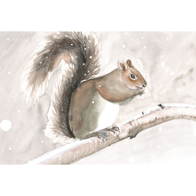 Winter Squirrel 2 - Wrapped Canvas Art Prints