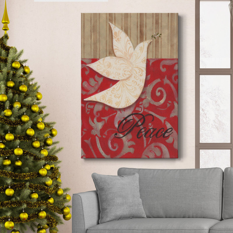Peace Dove, toile tendue avec châssis de qualité supérieure - Prêt à accrocher Peace Dove, H 60 po x l 40 po x P 1 po