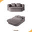 Canapé-lit 75 po 2-en-1, canapé-lit convertible en mousse avec couverture multifonctionnelle, canapé-lit pliant en chenille-138727108