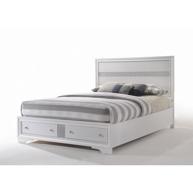 Blanding Platform Storage Bed, Queen, White