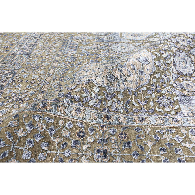Tapis beige et multicolore de haute qualité noué à la main, Rectangle 9 pi x 12 pi