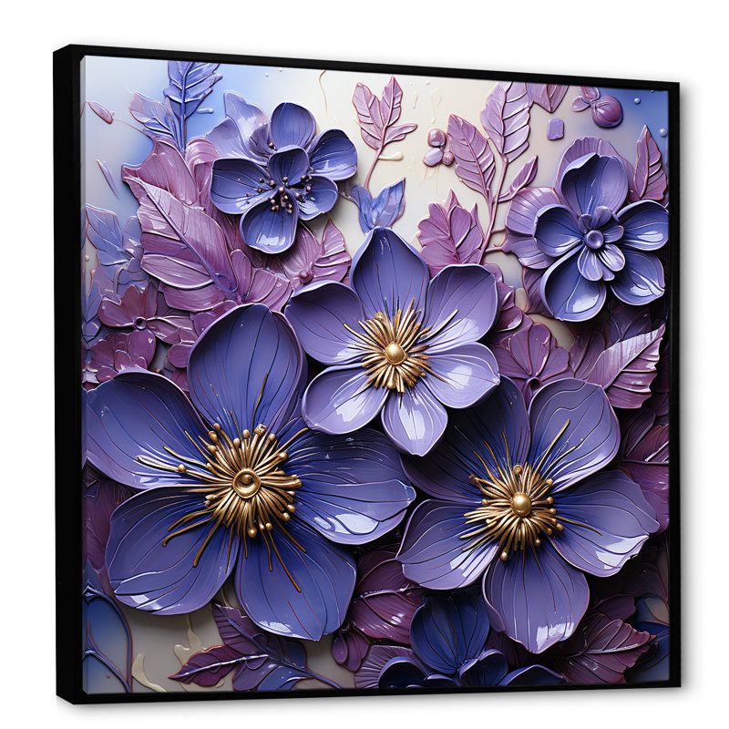 Royal Elegance II sur impression sur toile, H 30 po x l 30 po x P 1 po, Cadre flottant noir
