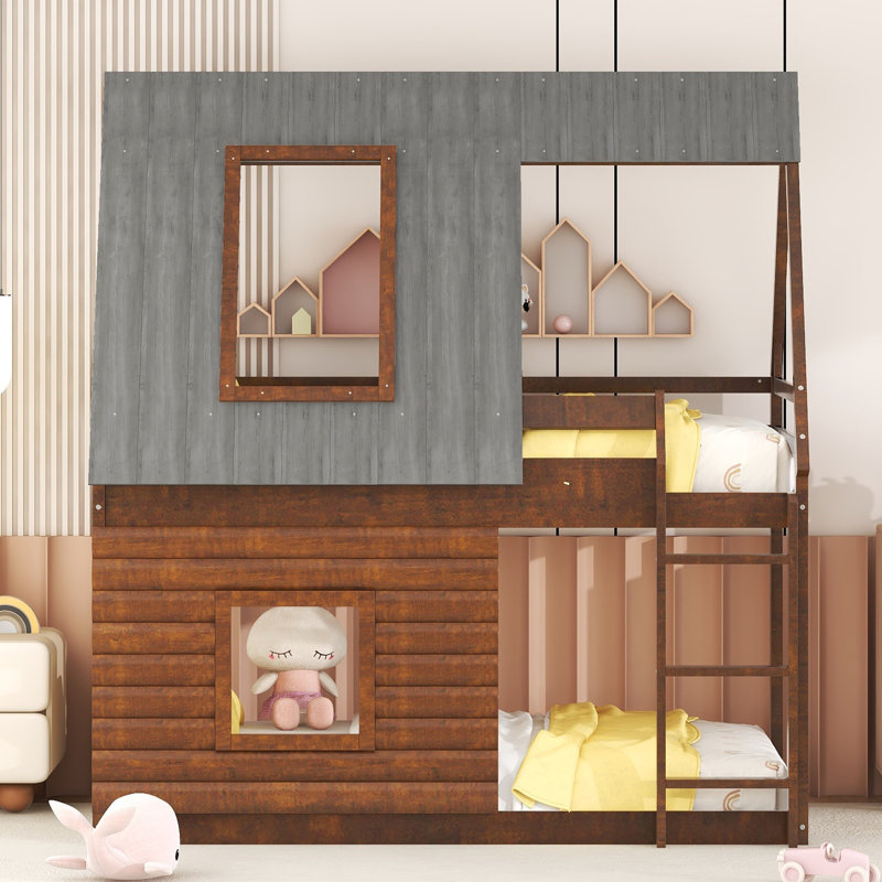 Miklos Kids Twin Over Twin Bunk Bed