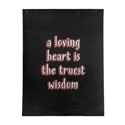 Tapis en poly-tableau noir style "love quoted"