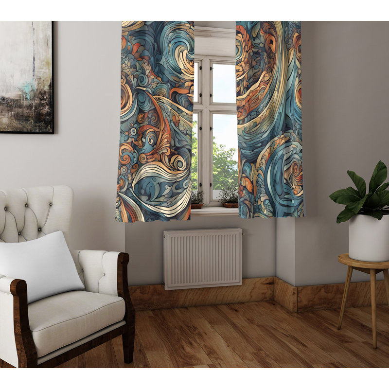 Semi Sheer Curtain Pair, 40" W x 61" L