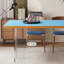 Bureau d'écriture en acrylique bleu transparent-603842343