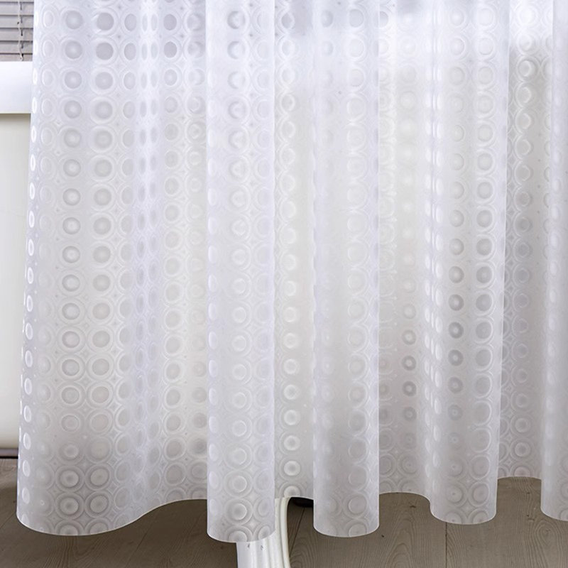 Shower Curtain With Hooks Included, 71"H x 86"W