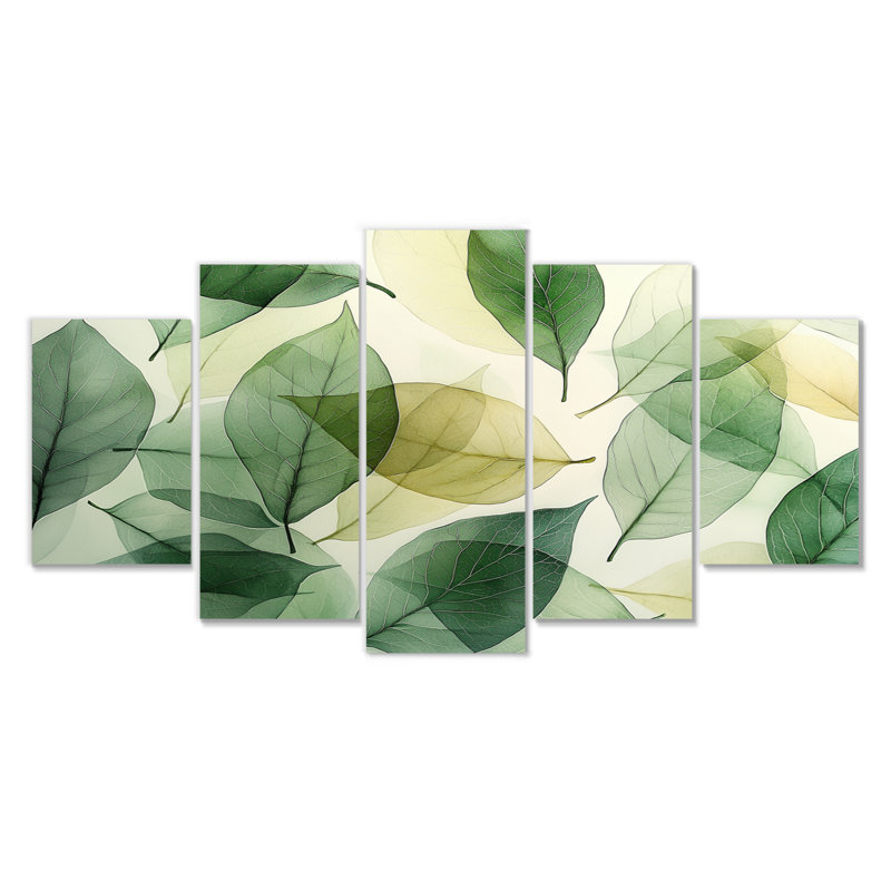 «Transparent Leaves Mosaic Ature Collage I»