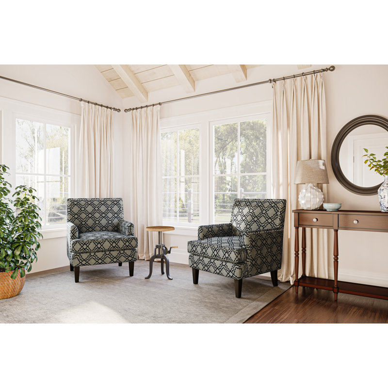 Arvetta Upholstered Armchair, Midnight Polyester Blend
