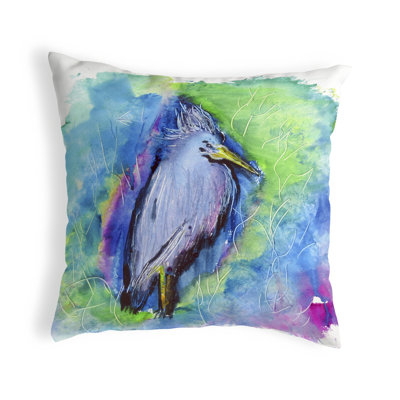 Little Heron Outdoor Reversible Throw Pillow