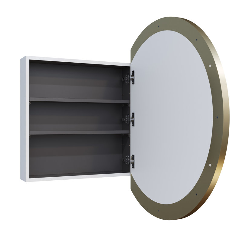 Recessed or Surface Mount Framed Medicine Cabinet, Bronze